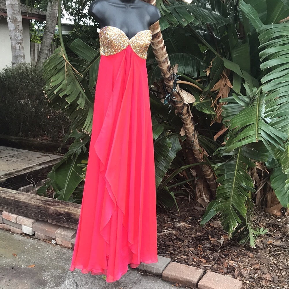 crystal bodice strapless gown